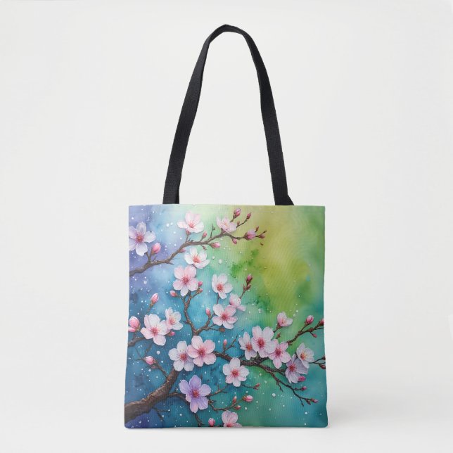 Farbenfrohe Sakura Fantasy-Tasche (Vorderseite)