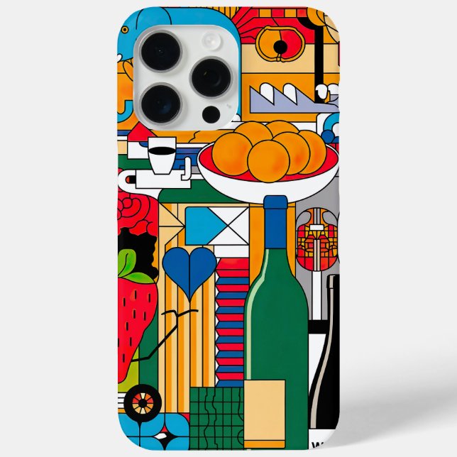 Farbenfrohe Sammlung geometrischer Pop Case-Mate iPhone Hülle (Rückseite)