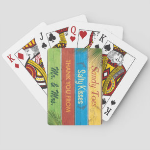 Farbenfrohe Sandy Toes Salty Kisses Deck Karten Spielkarten