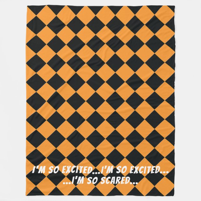 Farbenfrohe Schachbretter - All Hallow' Eve Fleecedecke (Vorderseite)