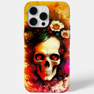 Farbenfrohe Schädel mit Blume Case-Mate iPhone Hülle