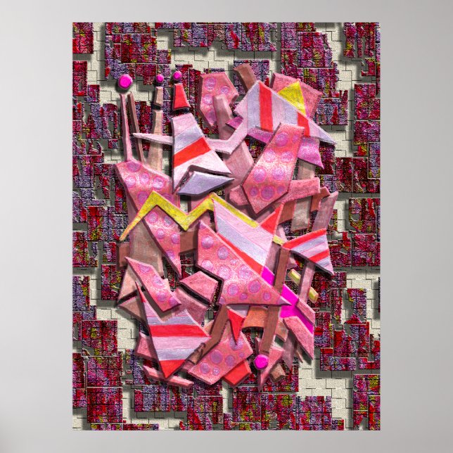 Farbenfrohe Scheiben Poster (Vorne)