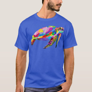 Farbenfrohe Schildkröten schwimmende See Tortoise T-Shirt