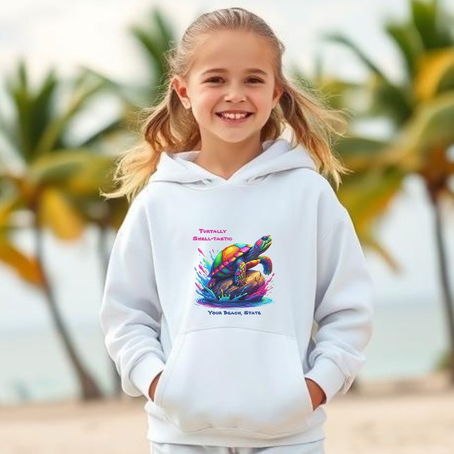 Farbenfrohe Schildkrötenpflücke Hoodie (Colorful Turtle-Fisherman Core-Dopamine Dressing-Kids Hoodie)