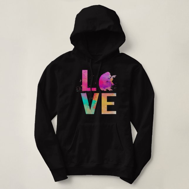 Farbenfrohe Schimpanzee Mama Geschenke Schimpanse Hoodie (Design vorne)