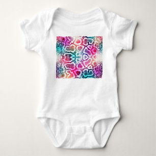 Farbenfrohe Schlange Skin Textur Muster. Baby Strampler