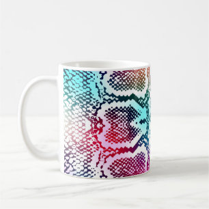 Farbenfrohe Schlange Skin Textur Muster. Kaffeetasse