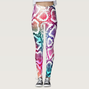 Farbenfrohe Schlange Skin Textur Muster. Leggings