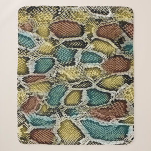 Farbenfrohe Schlangenhaut: nahtloses Design. Sherpadecke