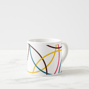 Farbenfrohe, schlichte moderne coole, urbane Trend Espressotasse