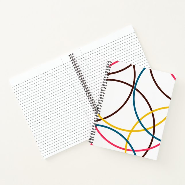 Farbenfrohe, schlichte moderne coole, urbane Trend Notizbuch (Innenseite)