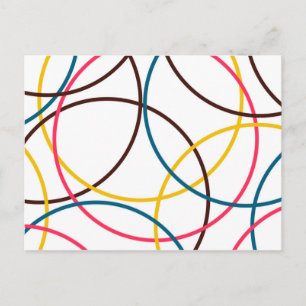 Farbenfrohe, schlichte moderne coole, urbane Trend Postkarte