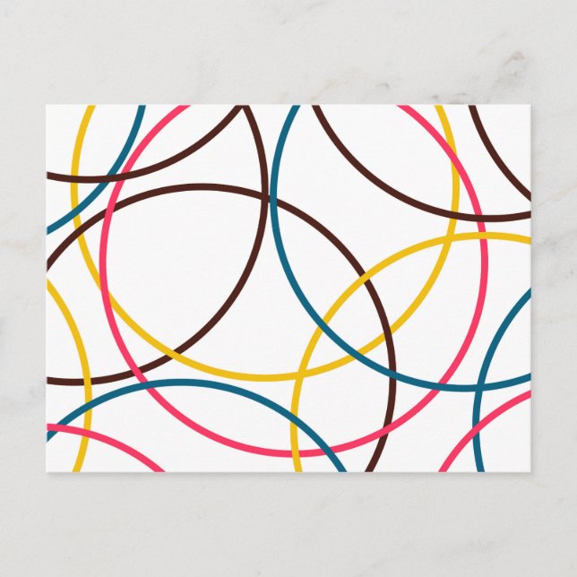 Farbenfrohe, schlichte moderne coole, urbane Trend Postkarte (Vorderseite)