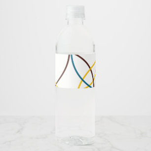 Farbenfrohe, schlichte moderne coole, urbane Trend Wasserflaschenetikett