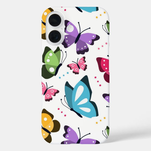 Farbenfrohe Schmetterlinge Case-Mate iPhone Hülle (Rückseite)