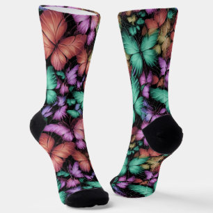 Farbenfrohe Schmetterlinge drucken Socken