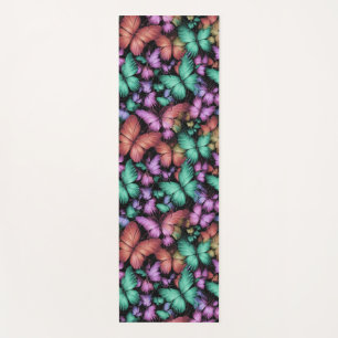 Farbenfrohe Schmetterlinge drucken Yogamatte