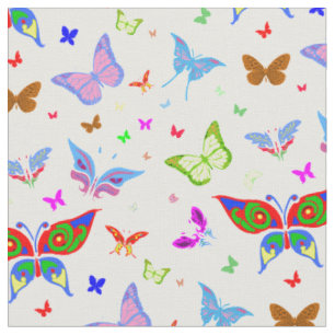Farbenfrohe Schmetterlinge im Flight Festive Patte Stoff