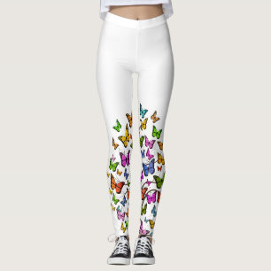 Farbenfrohe Schmetterlinge Leggings