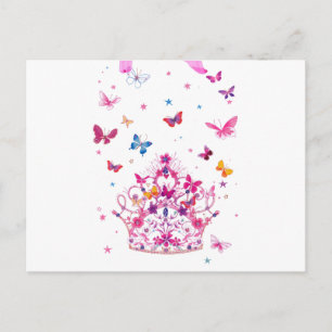 Farbenfrohe Schmetterlinge mit Kronkunstdruck/G Postkarte
