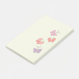 Farbenfrohe Schmetterlinge Post-it Notes Klebezettel