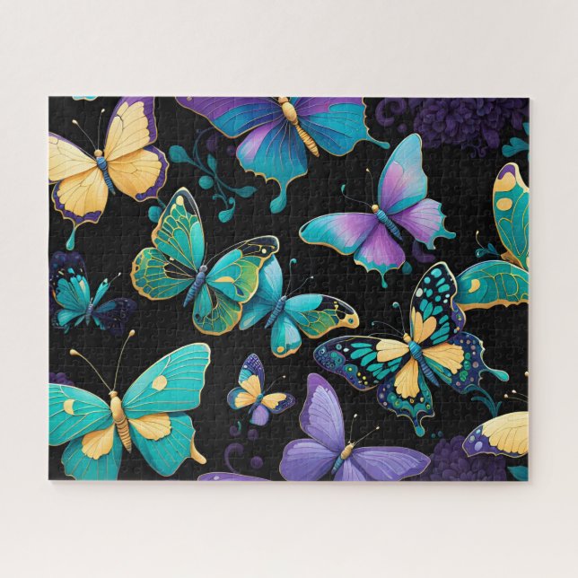 Farbenfrohe Schmetterlinge Puzzle (Horizontal)