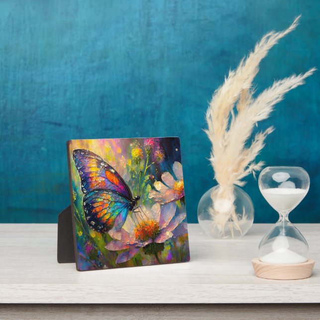 Farbenfrohe Schmetterlinge und Wildblumen bei Sonn Fotoplatte (InSitu)