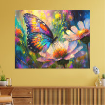 Farbenfrohe Schmetterlinge und Wildblumen bei Sonn