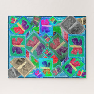 Farbenfrohe Schmetterlingsaufgabe Puzzle