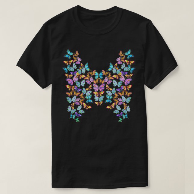 Farbenfrohe Schmetterlingsentomologie Insektenschm T-Shirt (Design vorne)