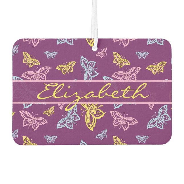 Farbenfrohe Schmetterlingsfiguren Autolufterfrischer (Vorderseite)