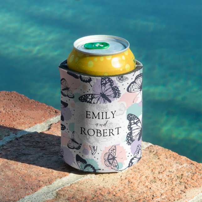 Farbenfrohe Schmetterlingsmuster Dosenkühler (In Situ Pool)