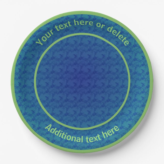 Farbenfrohe SchmetterlingsNatur Art Personalisiert Pappteller (Vorderseite)