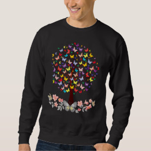 Farbenfrohe SchmetterlingsNatur Schmetterlingsbaum Sweatshirt