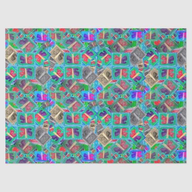 Farbenfrohe Schmetterlingssondierung | Seidenpapier (Vorderseite)