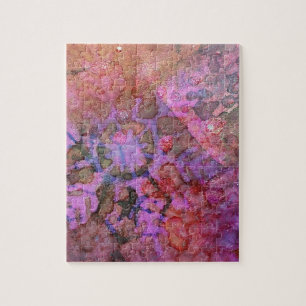 Farbenfrohe Schneeflocke Abstrakt Puzzle