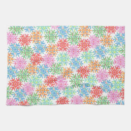 Farbenfrohe Schneeflocke Küchentücher