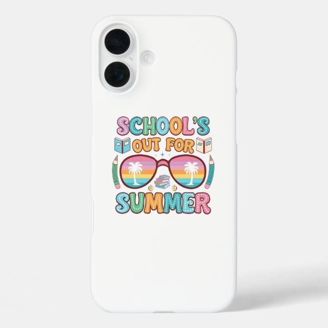 Farbenfrohe "School's Out"-Design Case-Mate iPhone Hülle (Rückseite)