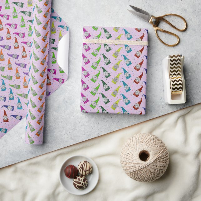 Farbenfrohe Schriftzüge Geschenkpapier (Kunsthandwerk)