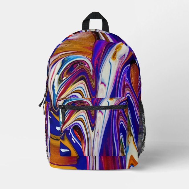 Farbenfrohe Schultasche Bedruckter Rucksack (Vorderseite)