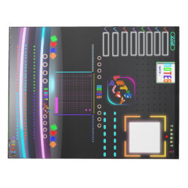 Farbenfrohe Schwarz-Office-Schule Großes Notepad Notizblock