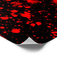 Farbenfrohe Schwarz Rot Paint Spritzer Künstlerisc