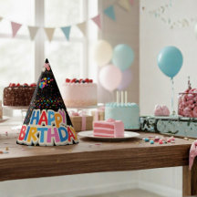 farbenfrohe schwarze Geburtstagsfeier