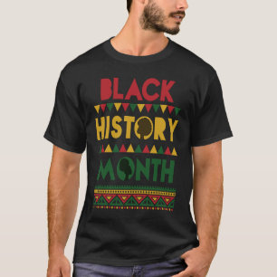 Farbenfrohe Schwarze Geschichte Monat Afrikanische T-Shirt