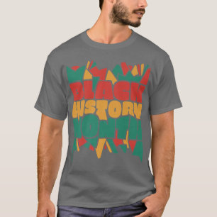 Farbenfrohe Schwarze Geschichte Monat stolzer Stol T-Shirt