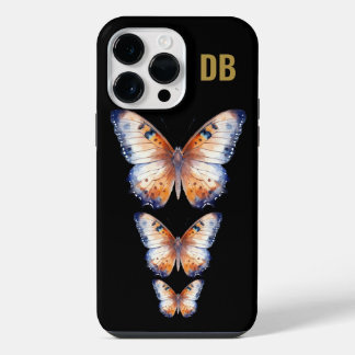 Farbenfrohe Schwarze Schmetterlingsmarine iPhone 14 Pro Max Hülle