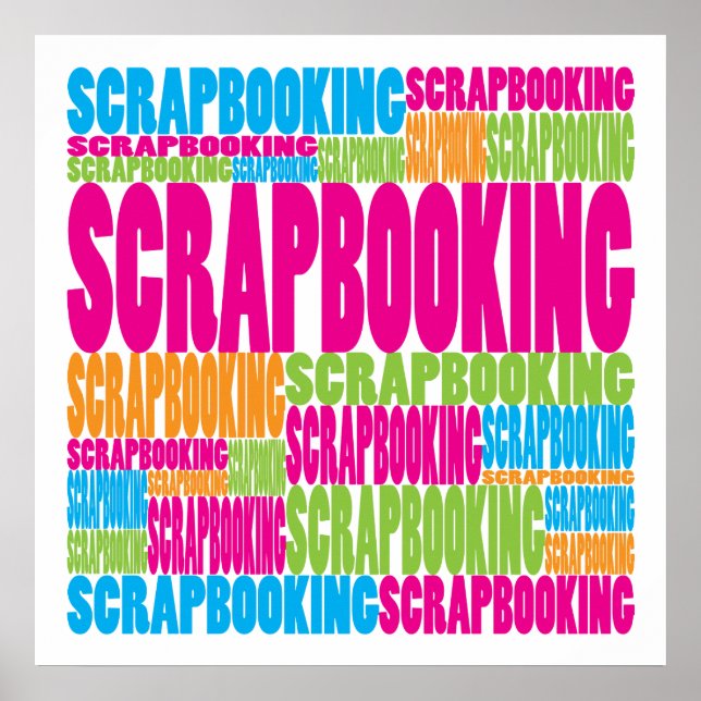 Farbenfrohe Scrapbooking Poster (Vorne)