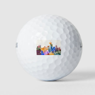 Farbenfrohe Seattle Skyline Golfball