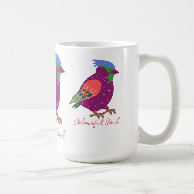 Farbenfrohe Seele Design Kaffeetasse (Rechts)