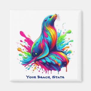Farbenfrohe Seelenspalte Magnet